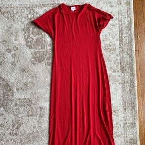 Red maxi dress